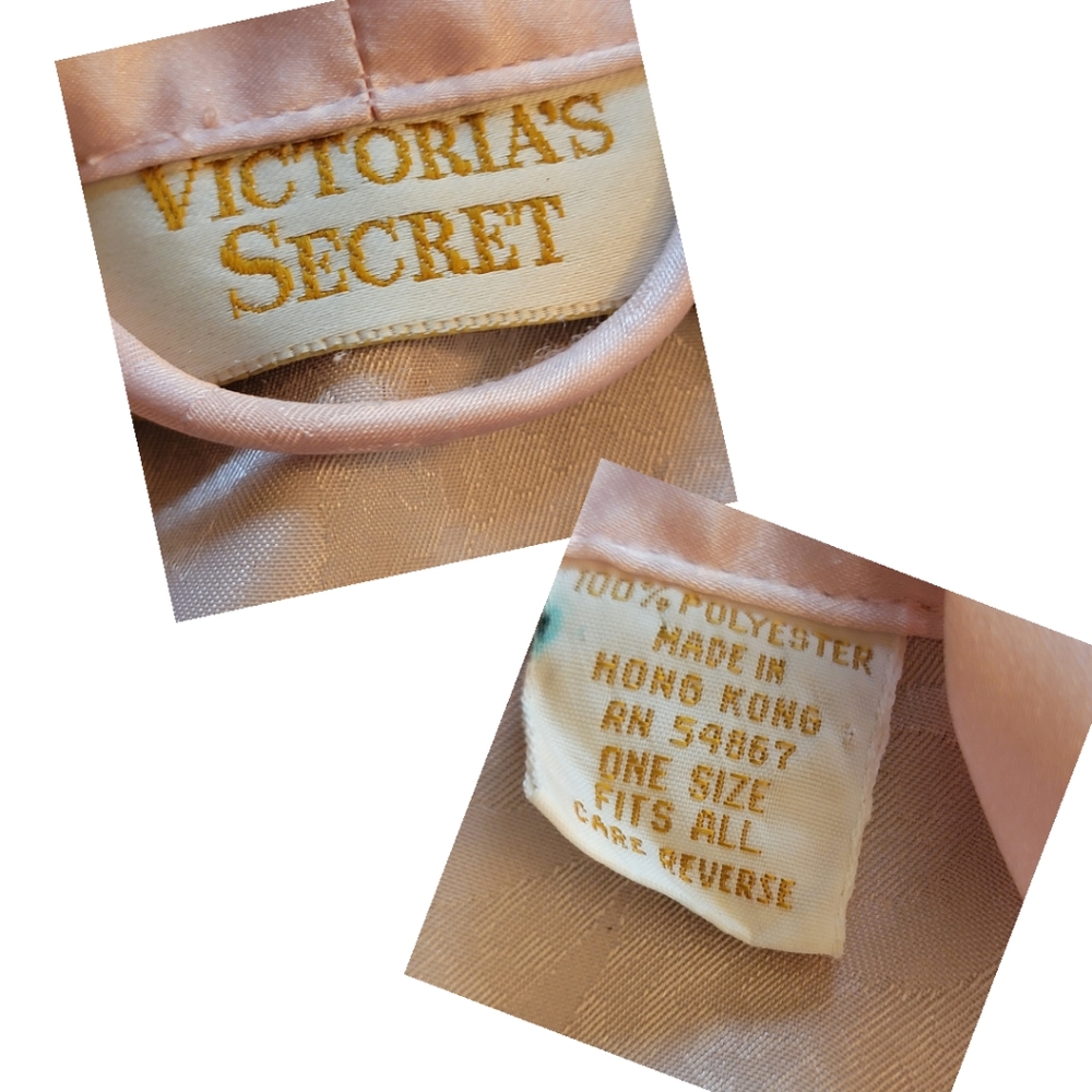 VICTORIA'S SECRET | Vintage 80's 90's Gold Label Pink TIe Front Robe - Picture 10 of 10